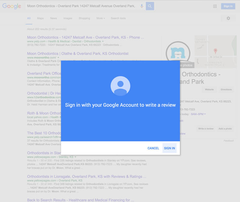 google review step one